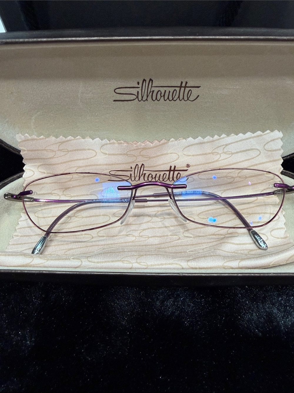 Silhouette Women's Plum Rimless Eyeglasses